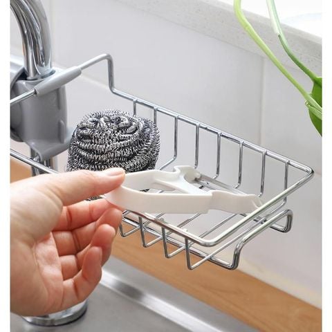 Giá Để Đồ Rửa Chén Kẹp Vòi Rửa Nhà Bếp Tiện Lợi - Chất Liệu Thép Không Gỉ Cao Cấp.