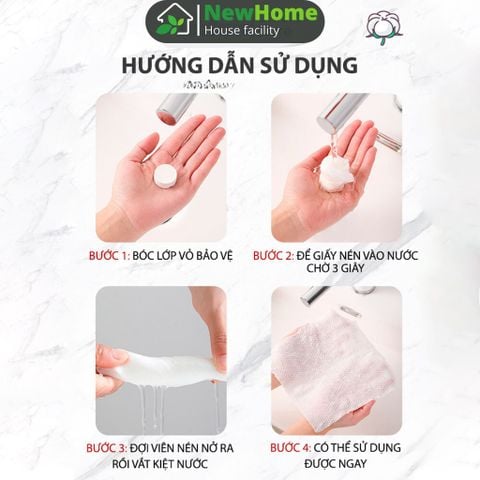 Khăn Giấy Nén Hàn Quốc Gói 20 Viên Mang Đi Du Lịch, Công Tác Tiện Lợi Hàng Nhập Khẩu
