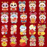 Bao Lì Xì Chipi, Bộ Lì Xì Tết Hoạt Hình Phong Cách Chipi Siêu Dễ Thương Chất Liệu Phản Quang Cao Cấp