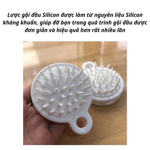 Lược Gội Đầu Bằng Silicon Mát Xa Da Đầu - Giảm Rụng Tóc, Kích Thích Mọc Tóc.