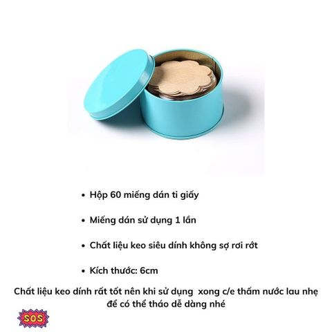 Hộp 60 Miếng Dán Ngực Giấy Hình Hoa, Miếng Dán Ti Sử Dụng 1 Lần Tiện Lợi