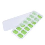 Khay Làm Nước Đá Viên Bằng Silicon 14 Ô - Lấy Đá Thông Minh Kèm Nắp Đậy Tiện Lợi.