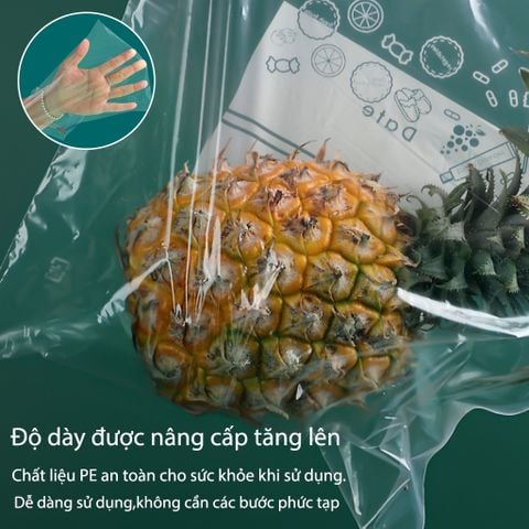 Hộp Túi Zip Đựng Thực Phẩm Kiểu Nhật - Túi Zipper Bọc Thức Ăn, Rau Củ, Quả, Bảo Quản Tủ Lạnh.
