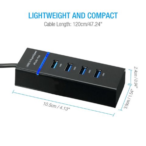 Bộ Chia Cổng Usb, Hub Chia 4 Cổng USB 3.0 Tốc Độ Cao Hàng Cao Cấp