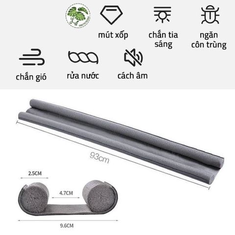 Thanh Nẹp Xốp Chặn Khe Cửa 93cm Đa Năng Chặn Đáy Khe Cửa, Chặn Con Trùng Tiết Kiệm điện Máy Lạnh