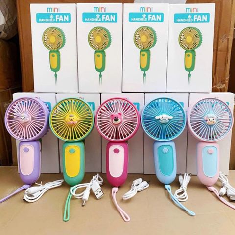 Quạt Tích Điện Cầm Tay Mini Mùa Hè Có Dây Đeo - Mẫu Mới Siêu Mạnh Có Thể Sạc Lại.