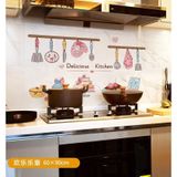 Giấy Dán Tường Bếp Chống Dầu Mỡ, Chịu Nhiệt, Decal Dán Bếp 3D Họa Tiết Kích Thước 90x60cm
