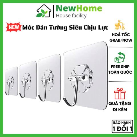 Móc Dán Tường Trong Suốt Chịu Lực Tốt Treo Tường Chắc Chắn Siêu Dính