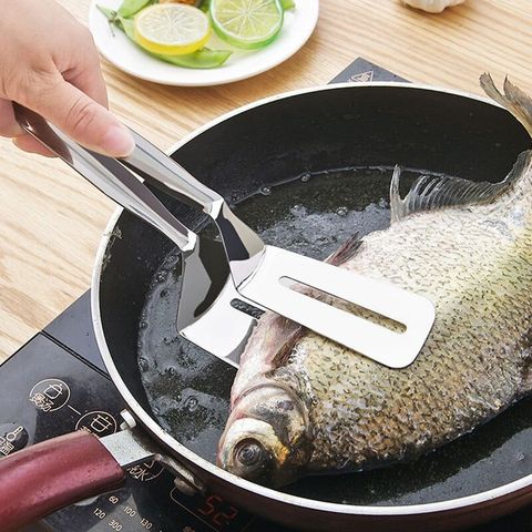 Kẹp Gắp Inox Chế Biến Đồ Chiên Xào, Lật Cá/Thịt, Gắp Đồ Nóng/Lạnh Tiện Lợi Cho Nhà Bếp.