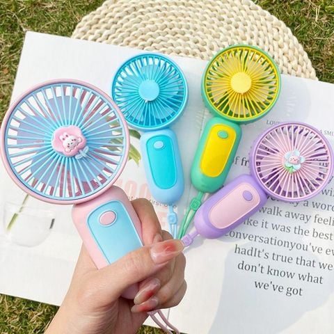 Quạt Tích Điện Cầm Tay Mini Mùa Hè Có Dây Đeo - Mẫu Mới Siêu Mạnh Có Thể Sạc Lại.