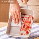 Chảo Chống Dính Vuông Đáy Từ Cán Gỗ Cao Cấp Chiên Trứng Cuộn Dùng Cho Mọi Loại Bếp.