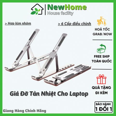 Giá Đỡ Cho Laptop - Máy Tính Bảng Bằng Hợp Kim Nhôm Điều Chinh Được Độ Cao và Xếp Gọn Tiện Lợi