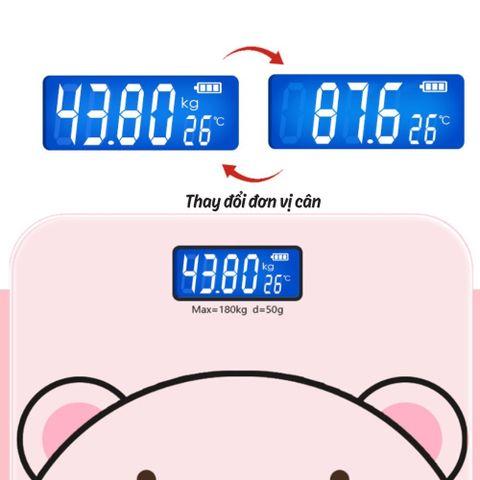 Cân Điện Tử, Cân Sức Khỏe Thông Minh Hình Lợn Hồng Cute Có Màn Hình Led Cao Cấp Tặng Kèm Thước Dây.