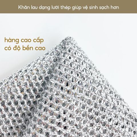 Set 10 Khăn Rửa Chén Dây Kim Loại Đa Năng Chà Bồn Rửa Bát - Cọ Rửa Xoong Nồi Không Mài Mòn