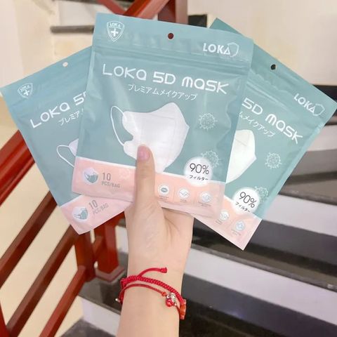 Hộp 100 Cái Khẩu Trang 5D LOKA 3 Lớp Chống Nắng - Chống Tia UV Chất Lượng Cao.