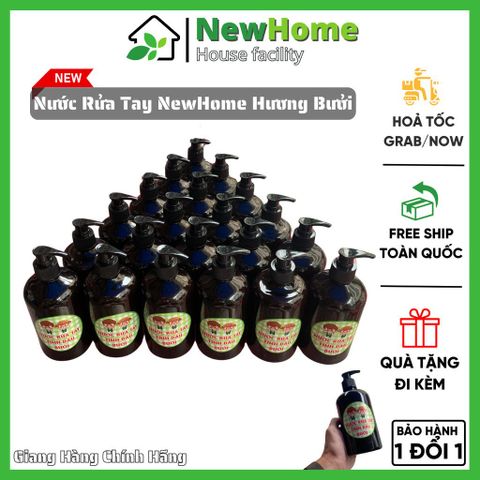Nước Rửa Tay NewHome Hương Bưởi, Xà Phòng Rửa Tay Chiết Xuất Từ Bưởi Thiên Nhiên 500Ml