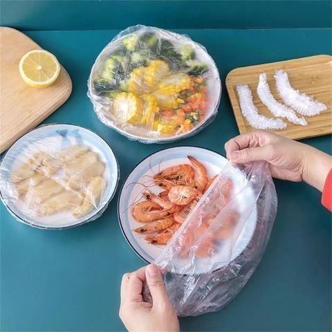 [Set 100] Túi Màng Bọc Thực Phẩm JYoohome Chất Liệu PE Co Dãn Có Chun Siêu Dai