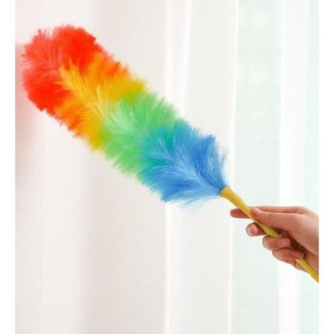 Chổi Quét Bụi, Chổi Lông Gà Phủi Bụi Sợi Nilon Đa Sắc Cao Cấp.