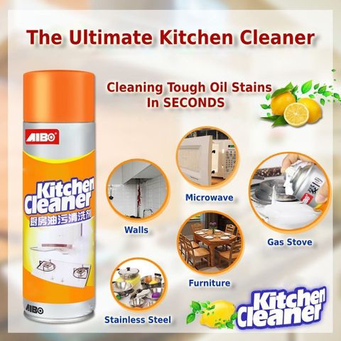 Chai Xịt Tẩy Rửa Nhà Bếp Bọt Tuyết Siêu Sạch Kitchen Cleaner Hàng Chính Hãng
