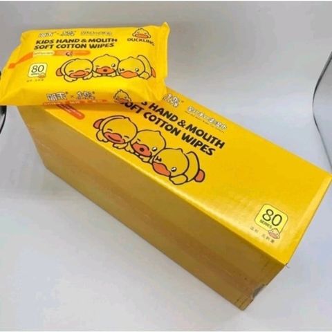 Thùng 10 Gói Khăn Ướt Vịt Vàng Cao Cấp DUCKLING