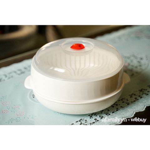 Bộ Khay Hấp Lò Vi Sóng Việt Nhật 2 Tầng Chất Lượng Cao Chịu Nhiệt Tốt
