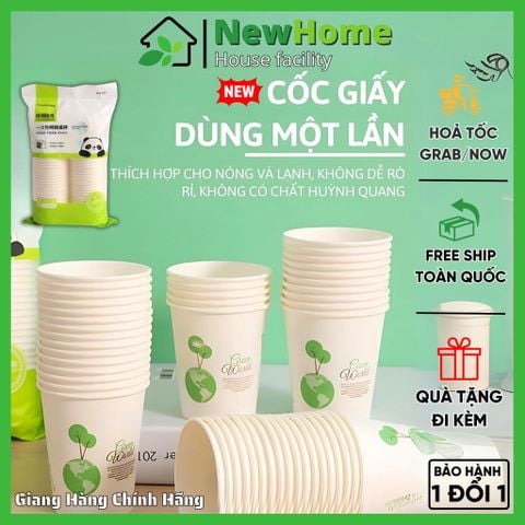 Combo 50 Cốc Giấy Cao Cấp Dùng 1 Lần 235ml Tiện Lợi An Toàn Hàng Nhập Khẩu.