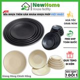 Đĩa Tròn Gân Nhám Loại Dày Chất Liệu Nhựa Phíp Melamine Việt Nhật.