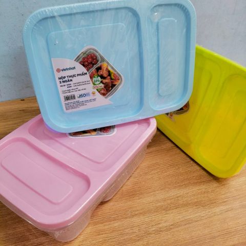Hộp Đựng Thực Phẩm 2 Ngăn 6485 - 6486 Hộp Đựng Cơm Văn Phòng Việt Nhật Cao Cấp.