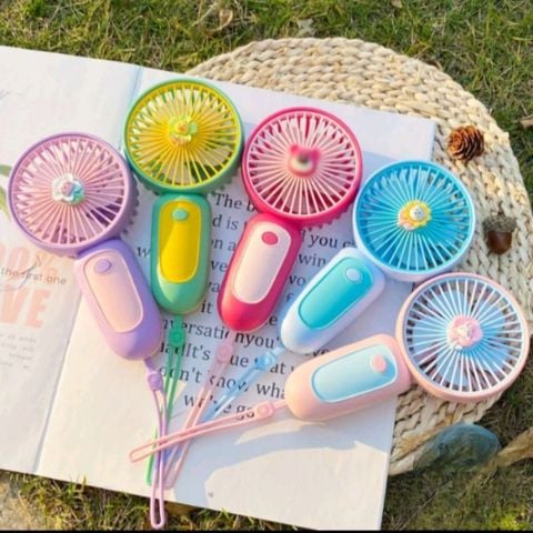 Quạt Tích Điện Cầm Tay Mini Mùa Hè Có Dây Đeo - Mẫu Mới Siêu Mạnh Có Thể Sạc Lại.