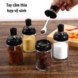 Lọ Đựng Gia Vị Thuỷ Tinh Kèm Thìa, Hũ Dựng Gia Vị Chịu Nhiệt Tiệt Trùng Cao Cấp Đảm Bảo An Toàn VSTP
