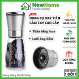 Dụng Cụ Xay Tiêu Cầm Tay Thủy Tinh Đa Năng Thân Máy Inox Lưỡi Xay Gốm Cao Cấp.