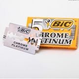 Dao Lam Bic Chrome Platinum Sắc Bén - Hộp 5 Lưỡi Hàng Nhập Khẩu.