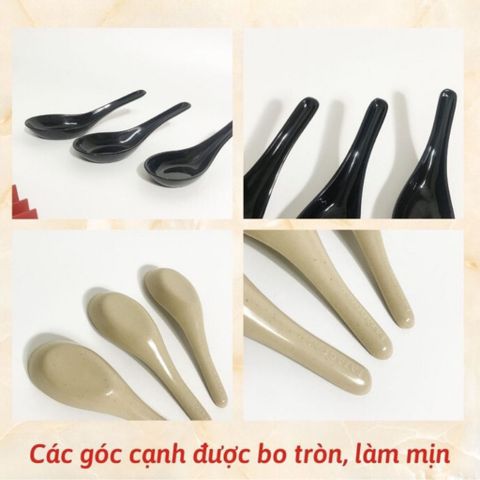 Muỗng Phíp Nhựa Siêu Bền - Ăn Cơm, Canh, Súp, Cháo Hàng Chính Hãng Việt Nhật.