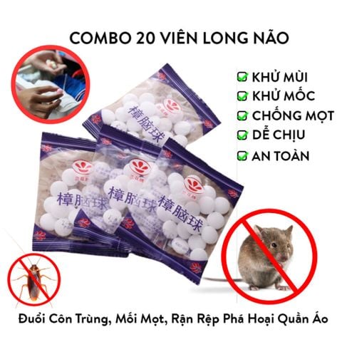Băng Phiến Mini, Long Não Thơm Khử Mùi Đuổi Kiến Gián Côn Trùng An Toàn Hiệu Quả.