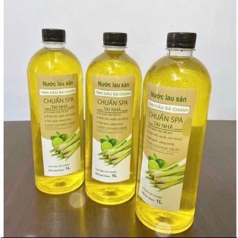 Nước Lau Sàn Nhà Chứa Tinh Dầu Chanh Sả Chuẩn Spa Đuổi Muỗi, Kiến, Gián, Côn Trùng - Chai 1 Lít