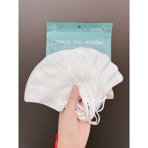 Hộp 100 Cái Khẩu Trang 5D LOKA 3 Lớp Chống Nắng - Chống Tia UV Chất Lượng Cao.