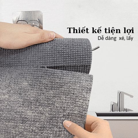 Cuộn Khăn Lau Bếp Than Đen Siêu Thấm Hút Lau Sạch Vết Dầu Mỡ Cứng Đầu Nhất - Có Thể Tái Sử Dụng