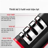 Dụng Cụ Mài Dao, Kéo 3 Cấp Độ Thép Không Gỉ Có Tay Cầm Tiện Lợi Siêu Bền An Toàn Khi Sử Dụng.
