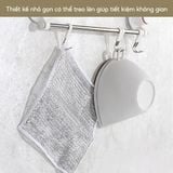Set 10 Khăn Rửa Chén Dây Kim Loại Đa Năng Chà Bồn Rửa Bát - Cọ Rửa Xoong Nồi Không Mài Mòn