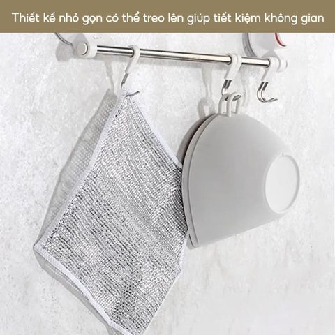 Set 10 Khăn Rửa Chén Dây Kim Loại Đa Năng Chà Bồn Rửa Bát - Cọ Rửa Xoong Nồi Không Mài Mòn