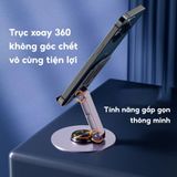 Giá Đỡ Điện Thoại Máy Tính Bảng Xoay 360 Hợp Kim Nhôm, Kệ Điện Thoại Xem Phim Livestream.