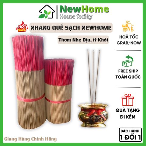 Nhang Quế Sạch NewHome Thơm Nhẹ Dịu, ít Khói - Không Hóa Chất, Không Đậu Tàn.
