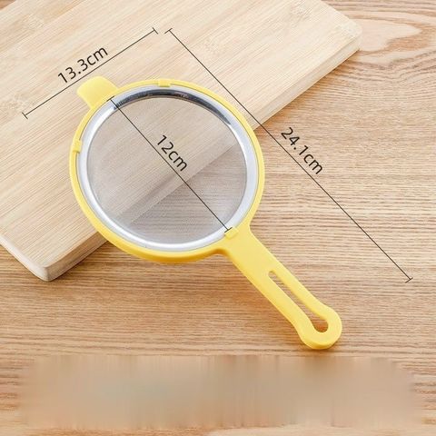 Rây Lọc Cháo Cán Nhựa Cao Cấp Chống Nóng Thiết Kế Treo Tiện Dụng - Lưới Lọc Inox Không Ghỉ.