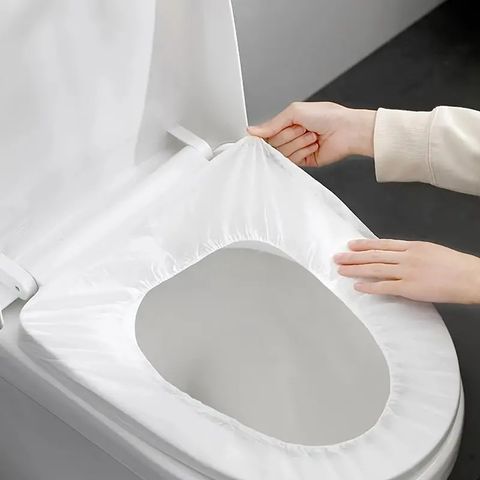 Miếng Lót Bồn Cầu Toilet Vải Không Dệt Dùng Một Lần Tiện Dụng Khi Đi Du Lịch.