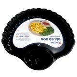 Đĩa Sò Hoa Có Ngăn Đựng Gia Vị/Nước Chấm Tiện Lợi - Chất Liệu Nhựa Việt Nhật Cao Cấp Dày Dặn.
