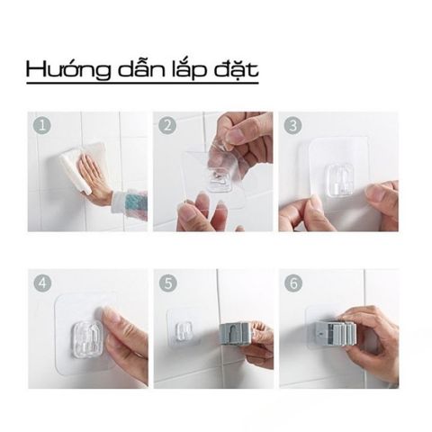 Móc Kẹp Chổi, Cây Lau Nhà Dán Tường Tiện Lợi, Siêu Chắc Bền
