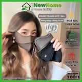 Khẩu Trang Vải Chống Nắng UPF 50+ Có Lót Nhung Giữ Ấm Hàng Chính Hãng Nội Địa Trung Cao Cấp.