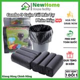 Combo 3 Cuộn Túi Rác Tự Phân Hủy - Bao Rác Đen Size Lớn