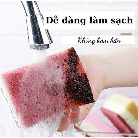 Gói 5 Miếng Bọt Biển 2 Mặt Cọ Rửa Chén Bát - Xoong Nồi Tiện Dụng Hàng Nội Địa Trung.