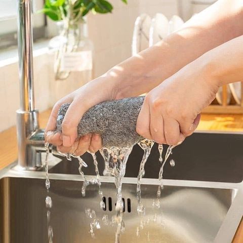 Khăn Lau Bếp Sợi Than Tre 2 Mặt Đa Năng Siêu Thấm Hút Lau Sạch Mọi Vết Dơ - Dầu Mỡ.
